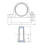 Корпус без подшипника P 208 PL