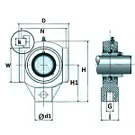 Корпус без подшипника TT 204