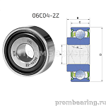 Шариковый подшипник с контактом в четырех точках 06C04-2Z