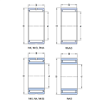 Игольчатые подшипники Тип NK, NKS, RNA, NKI, NA, NKIS, NAO, RNAO с механически-обработанными кольцами 